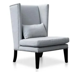 Mercer Lounge Wingback Chair in Light Texture Grey by Interior Secrets - AfterPay Available by Interior Secrets, a Chairs for sale on Style Sourcebook