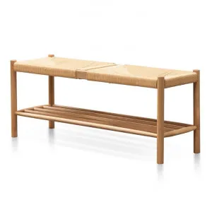 Erika 110cm Oak Bench - Natural Seat by Interior Secrets - AfterPay Available by Interior Secrets, a Benches for sale on Style Sourcebook