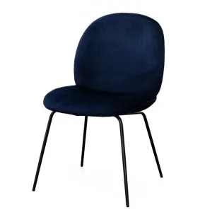 Willis Dining Chair - Navy Velvet by Interior Secrets - AfterPay Available by Interior Secrets, a Dining Chairs for sale on Style Sourcebook