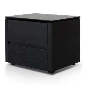 Norris Bedside Table - Black Oak Veneer by Interior Secrets - AfterPay Available by Interior Secrets, a Bedside Tables for sale on Style Sourcebook