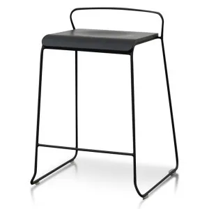 Arturo 65cm Wooden Seat Bar Stool - Black by Interior Secrets - AfterPay Available by Interior Secrets, a Bar Stools for sale on Style Sourcebook