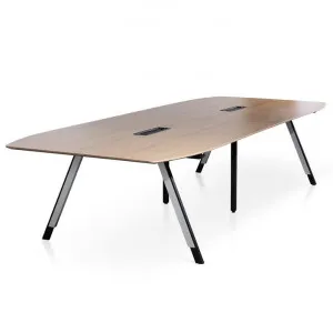 Vogue 3.6m Natural Boardroom Meeting Table - Black Legs by Interior Secrets - AfterPay Available by Interior Secrets, a Study for sale on Style Sourcebook