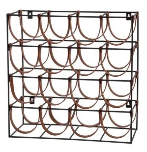 Orell 16 Bottles PU Leather Wine Rack - Tan by Interior Secrets - AfterPay Available by Interior Secrets, a Wine Racks for sale on Style Sourcebook