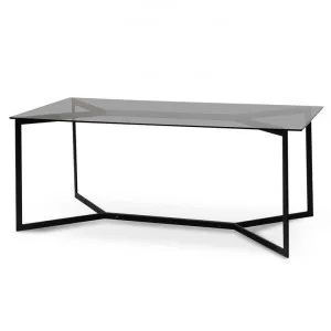 Cannon 1.9m Grey Glass Dining Table - Black Base by Interior Secrets - AfterPay Available by Interior Secrets, a Dining Tables for sale on Style Sourcebook