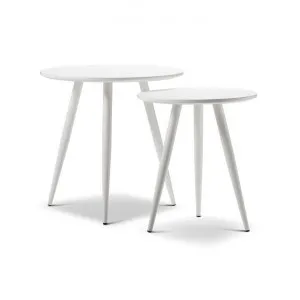 Kaia Round Wooden Nest Side Tables - White by Interior Secrets - AfterPay Available by Interior Secrets, a Side Table for sale on Style Sourcebook