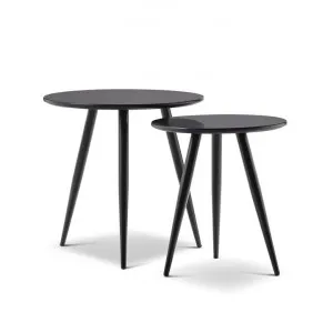 Kaia Round Wooden Nest Side Tables - Black by Interior Secrets - AfterPay Available by Interior Secrets, a Side Table for sale on Style Sourcebook