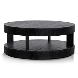 Arisha 100cm Round Coffee Table - Full Black by Interior Secrets - AfterPay Available by Interior Secrets, a Coffee Table for sale on Style Sourcebook