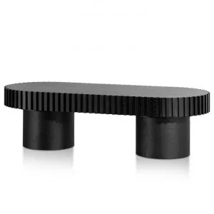 Quintin 1.4m Wooden Coffee Table - Black by Interior Secrets - AfterPay Available by Interior Secrets, a Coffee Table for sale on Style Sourcebook