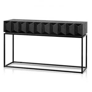 Nadine 140cm Wooden Console Table - Full Black by Interior Secrets - AfterPay Available by Interior Secrets, a Console Table for sale on Style Sourcebook