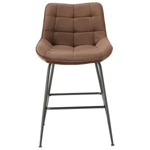 Camille Velvet Fabric Counter Stool, Mocha by Viterbo Modern Furniture, a Bar Stools for sale on Style Sourcebook
