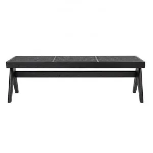 Cuban Oak Timber Ottoman Bench, Black by Cozy Lighting & Living, a Ottomans for sale on Style Sourcebook