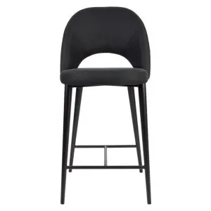 Austin Fabric Kitchen Stool, Black by Cozy Lighting & Living, a Bar Stools for sale on Style Sourcebook