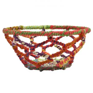 Amita Fabric Wrapped Iron Decor Bowl, Small by Casa Uno, a Decorative Plates & Bowls for sale on Style Sourcebook