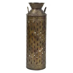 Theresa Iron Decor Bottle Vase, Large, Antique Brass by Casa Uno, a Vases & Jars for sale on Style Sourcebook