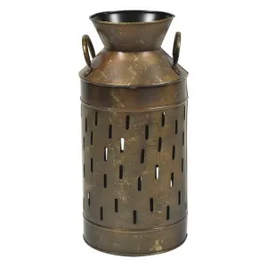 Theresa Iron Decor Bottle Vase, Small, Antique Brass by Casa Sano, a Vases & Jars for sale on Style Sourcebook