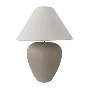 Picasso Ceramic Base Table Lamp, Taupe / White by Cozy Lighting & Living, a Table & Bedside Lamps for sale on Style Sourcebook