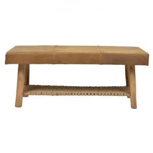 Napa Leather Bench, Tan by Casa Uno, a Benches for sale on Style Sourcebook