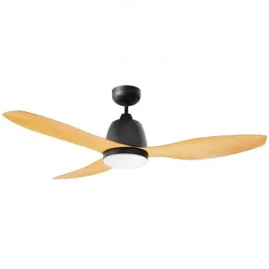 Martec Elite Ceiling Fan with CCT LED Light, 120cm/48", Matt Black / Bamboo by Martec, a Ceiling Fans for sale on Style Sourcebook