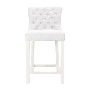 Xavier Bar Chair in Beige Fabric / White by OzDesignFurniture, a Bar Stools for sale on Style Sourcebook