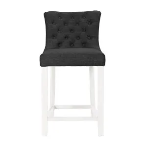 Xavier Bar Chair in Grey Fabric / White by OzDesignFurniture, a Bar Stools for sale on Style Sourcebook