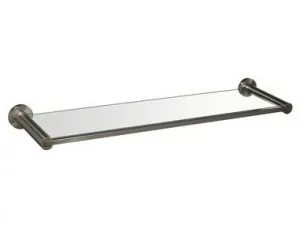 Mizu Drift Glass Shelf Brushed Nickel by Mizu Drift, a Shelves & Hooks for sale on Style Sourcebook