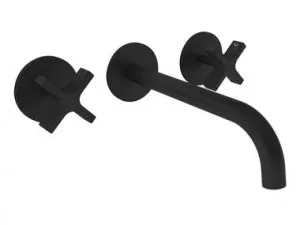Milli Exo Wall Basin Set Matte Black (4 by Milli Exo, a Bathroom Taps & Mixers for sale on Style Sourcebook