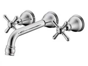 Milli Voir Wall Basin Set 220mm Cross by Milli Voir, a Bathroom Taps & Mixers for sale on Style Sourcebook