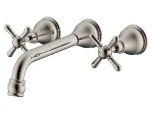Milli Voir Wall Basin Set 220mm Cross by Milli Voir, a Bathroom Taps & Mixers for sale on Style Sourcebook