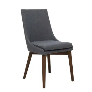 Highland Dining Chair in Grey Fabric / Blackwood Stain by OzDesignFurniture, a Dining Chairs for sale on Style Sourcebook