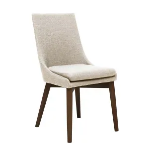 Highland Dining Chair in Beige Fabric / Blackwood Stain by OzDesignFurniture, a Dining Chairs for sale on Style Sourcebook