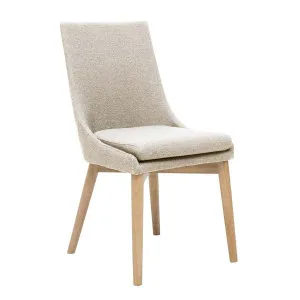 Highland Dining Chair in Beige Fabric / Clear Lacquer by OzDesignFurniture, a Dining Chairs for sale on Style Sourcebook