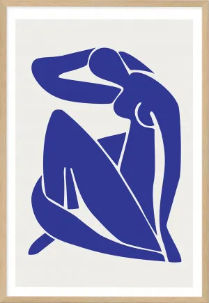 Blue Abstract Lady Inspired By Henri Matisse by The Paper Tree, a Prints for sale on Style Sourcebook