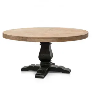 Kara Reclaimed 1.6m Round Dining Table - Natural Top and Black Base by Interior Secrets - AfterPay Available by Interior Secrets, a Dining Tables for sale on Style Sourcebook