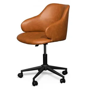 Hester Office Chair - Vintage Tan with Black Base by Interior Secrets - AfterPay Available by Interior Secrets, a Chairs for sale on Style Sourcebook