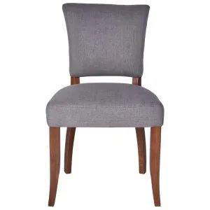 Ditton Linen Fabric Dining Chair, Grey / Maroon by Affinity Furniture, a Dining Chairs for sale on Style Sourcebook