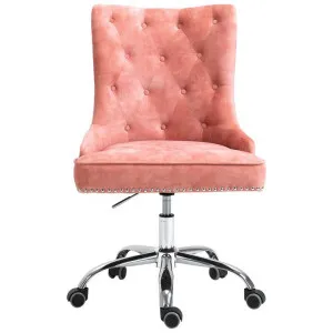 Will Velvet Fabric Office Chair, Peach by ArteVista Emporium, a Chairs for sale on Style Sourcebook