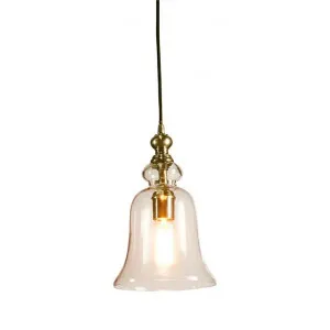 Tivoli Glass Pendant Light, Small, Brass by Emac & Lawton, a Pendant Lighting for sale on Style Sourcebook