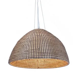San Marco Rattan Pendant Light, Brown by Emac & Lawton, a Pendant Lighting for sale on Style Sourcebook