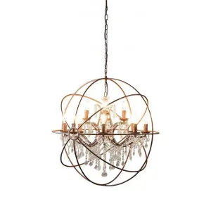 Sundance Metal Chandelier, Large, Rust by Emac & Lawton, a Pendant Lighting for sale on Style Sourcebook