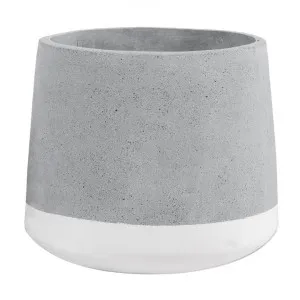 Alanis Concrete Pot Planter, Medium, Grey / White by Superb Lifestyles, a Plant Holders for sale on Style Sourcebook