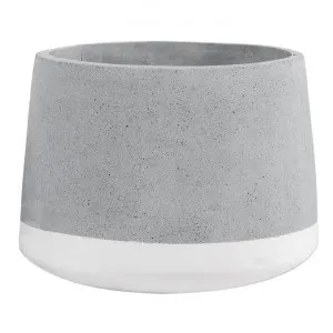 Alanis Concrete Pot Planter, Large, Grey / White by Superb Lifestyles, a Plant Holders for sale on Style Sourcebook