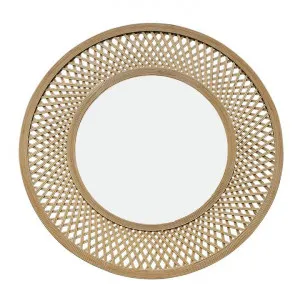 Duke Bamboo Frame Round Wall Mirror, 96.5cm, Natural by j.elliot HOME, a Mirrors for sale on Style Sourcebook