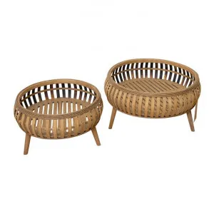 Cora 2 Piece Bamboo Planter Stand Set, Natural by j.elliot HOME, a Plant Holders for sale on Style Sourcebook