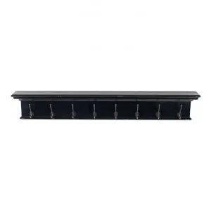 Halifax Mahogany Timber Coat Rack, 130cm, Distressed Black by Novasolo, a Wall Shelves & Hooks for sale on Style Sourcebook