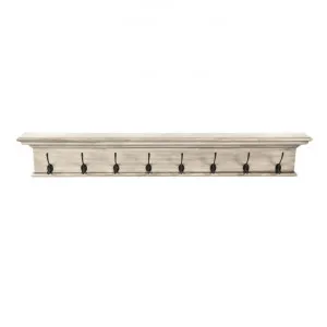 Halifax Mahogany Timber Coat Rack, 130cm, Antique White by Novasolo, a Wall Shelves & Hooks for sale on Style Sourcebook