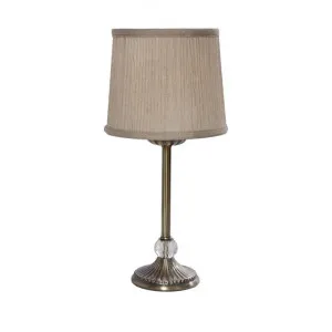 Mia Reeded Steel Sterm Table Lamp, Antique Brass by Cougar Lighting, a Table & Bedside Lamps for sale on Style Sourcebook