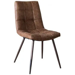 Dundell Faux Leather Dining Chair, Set of 2, Brown by Casa Bella, a Dining Chairs for sale on Style Sourcebook