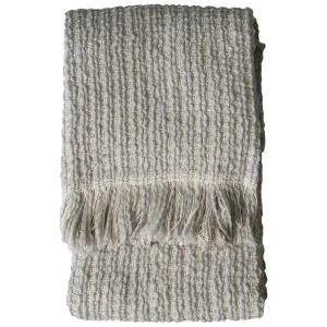 Miraca Cotton Blend Throw, 130x170cm, Grey by Casa Bella, a Throws for sale on Style Sourcebook