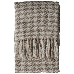 Cabbier Woven Throw, 130x170cm, Latte by Casa Bella, a Throws for sale on Style Sourcebook
