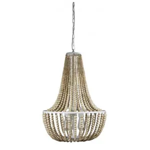 Cascara Wooden Beaded Pendant Light, Large by Oriel Lighting, a Pendant Lighting for sale on Style Sourcebook